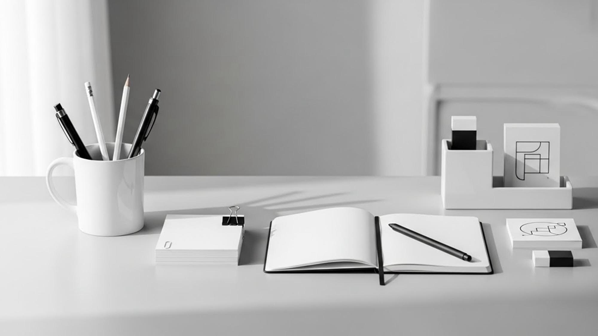 Birou minimalist